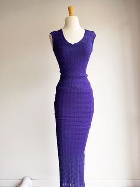 torn by ronny kobo ryan knit maxi dress Torn by Ronny Kobo Blue Ryan Dress by Torn By Ronny Kobo